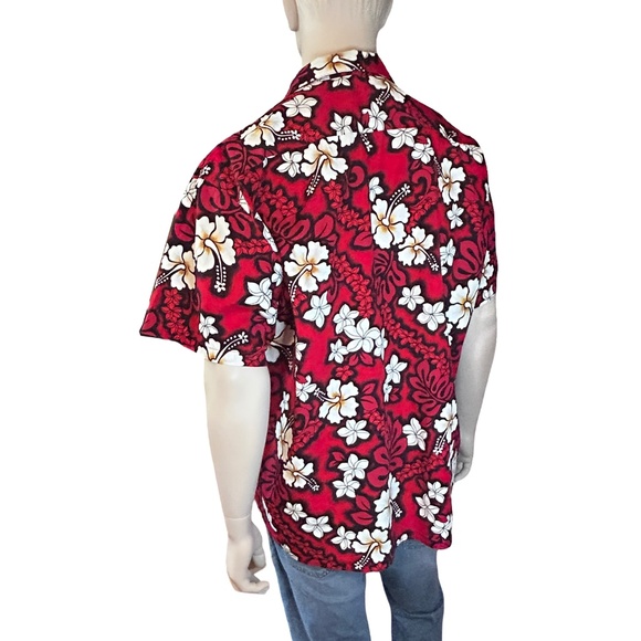 Hilo Hattie Vtg Hawaiian Tiki Shirt Full Button Front handsome colour mix NWOT - Picture 9 of 16